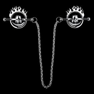 Skull-Style Nipple Clamps Bondage Toys – Strap-on-Erlebnis im BDSM-Setting