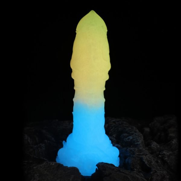 Fantasy Saugnapf Dildos – Leuchtender Regenbogen Silikon Analplug für Frauen Sexspielzeuge – Bild 14