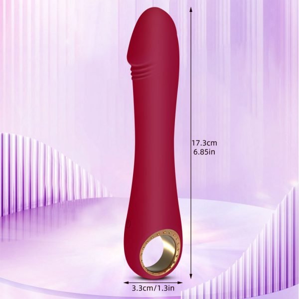 Multi-Anal Dildo G-Punkt Vibrator – Rotes Silikon Frauen Masturbation Sexspielzeug – Bild 3