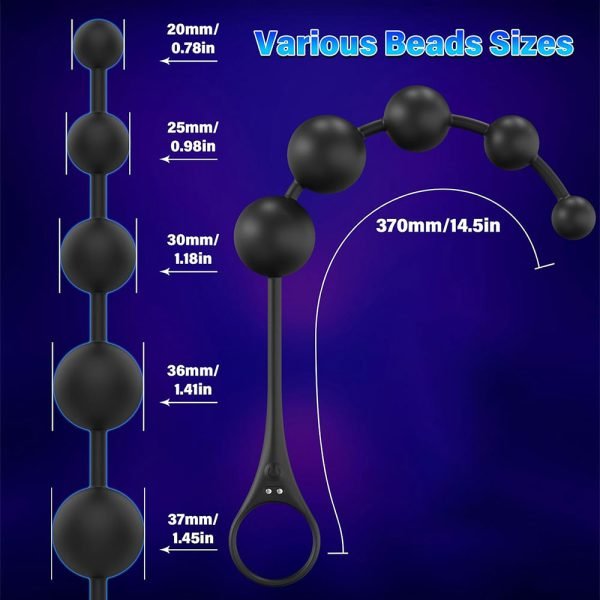 Analplug mit Perlen – App-gesteuerter Vibrator Sexspielzeug für Männer & Frauen – Bild 6