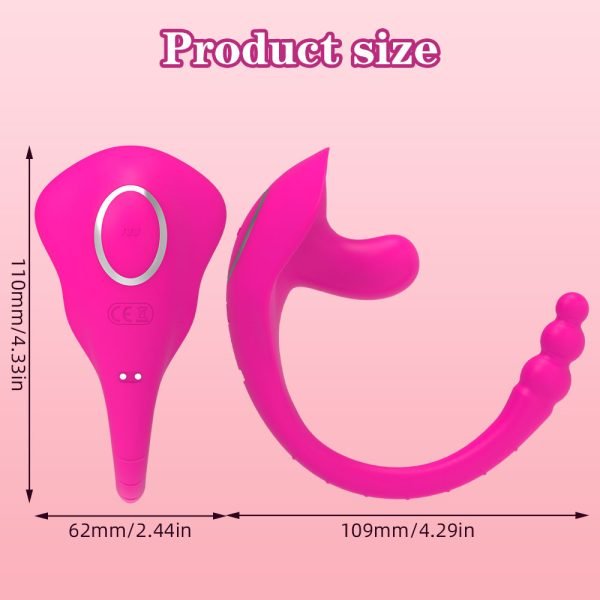 Doppelte Stimulation Vagina-Anal Plug Vibrator – Silikon Stoß-Vibrator für Frauenmasturbation – Bild 2