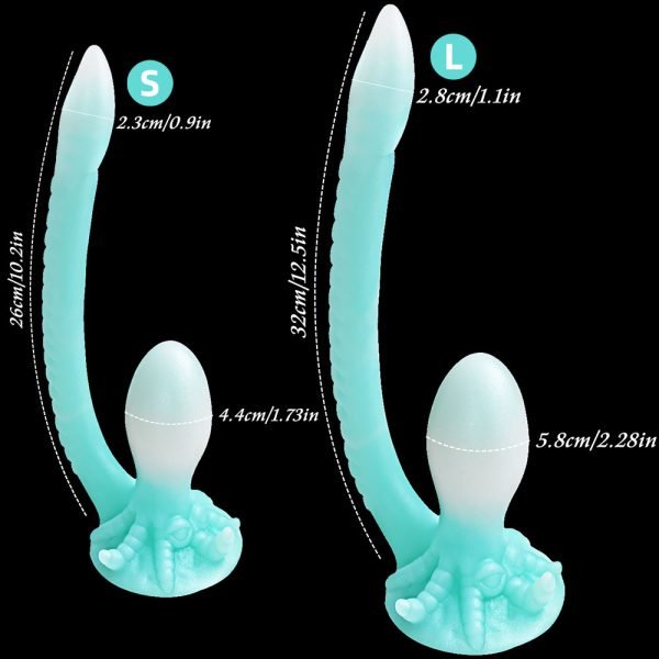Leuchtender Tentakel Fantasy Analplug – Duale Stimulation für Vaginale Masturbation & Weibliche Lustspielzeuge – Bild 3