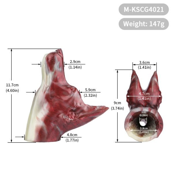 Wolfskopf-Mundknebel – Vertikaler Bondage-Knebel für Frauen – Bild 10