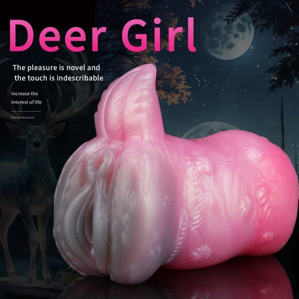 Fantasy Deer Girl Taschenmuschi – Rosa Silikon-Muschi Lecken Penis-Massage Blowjob für Männer – Bild 5