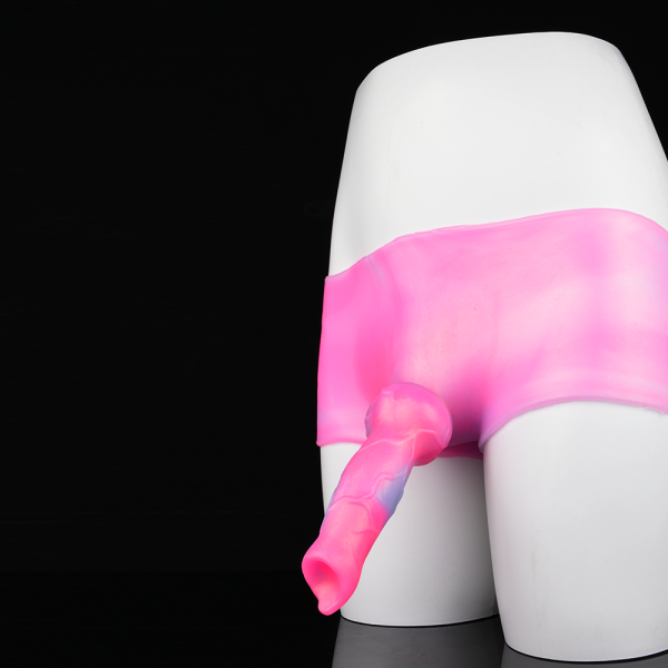 Strap-On Silikon Leder Dildo-Höschen – Rosa Fantasy Anal Sexspielzeug für Frauen – Bild 3