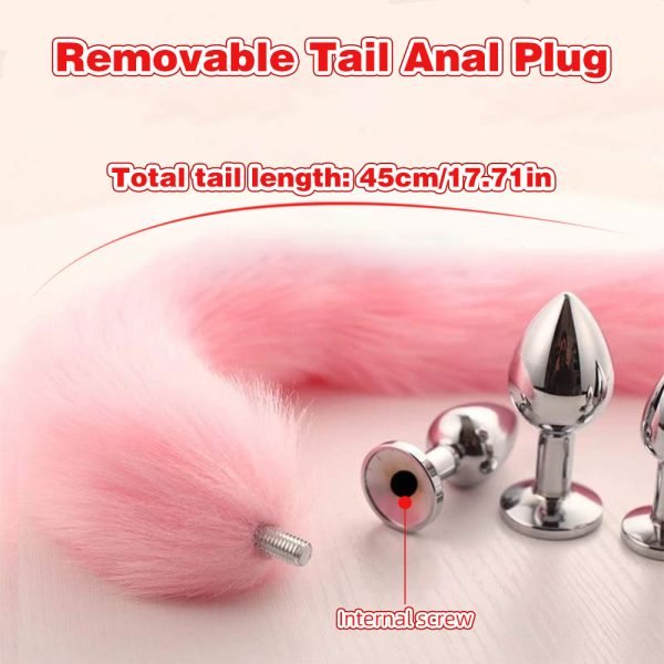 Abnehmbares Fox Analplug Bondage Kit – Extreme Restraints Edelstahl Kinky Sex Spielzeuge – Bild 2