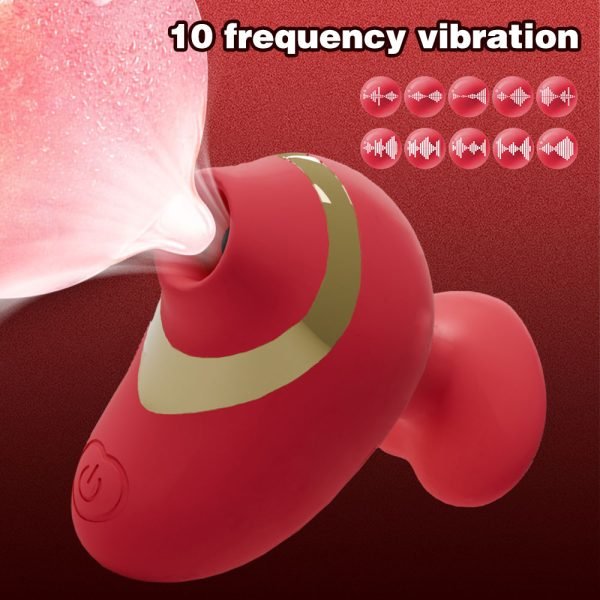 Niple Suckers Klitoris Vibrator – Roter Multi-Frequenz Masturbator für Frauen – Bild 6