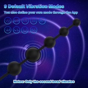 Analplug mit Perlen – App-gesteuerter Vibrator Sexspielzeug für Männer & Frauen