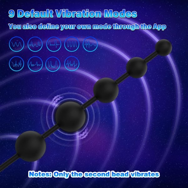 Analplug mit Perlen – App-gesteuerter Vibrator Sexspielzeug für Männer & Frauen