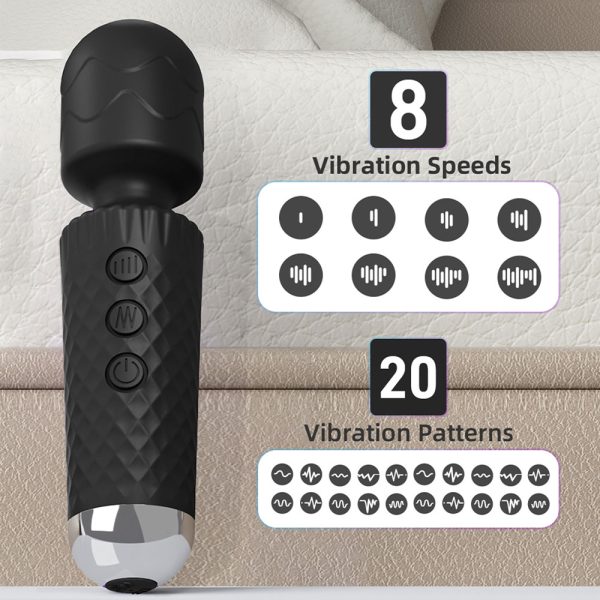 Wasserdichter Magic Wand Vibrator – Diamantförmiger Klitorisstimulator Sexspielzeug für Frauen – Bild 3