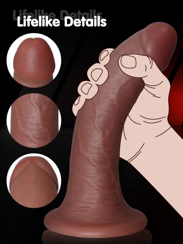 Realistische Saugnapf Dildos – Ebenholz Silikon Strapless Strap-on Anal Sexspielzeug – Bild 4