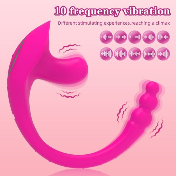 Doppelte Stimulation Vagina-Anal Plug Vibrator – Silikon Stoß-Vibrator für Frauenmasturbation – Bild 3
