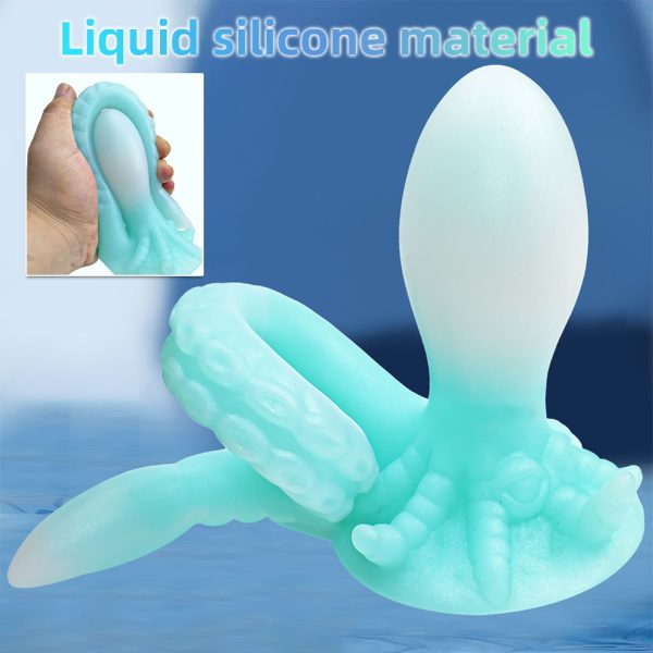 Leuchtender Tentakel Fantasy Analplug – Duale Stimulation für Vaginale Masturbation & Weibliche Lustspielzeuge – Bild 4