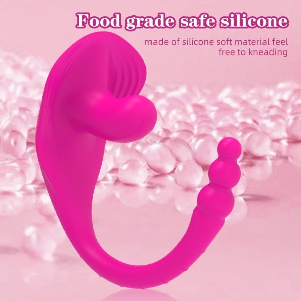 Doppelte Stimulation Vagina-Anal Plug Vibrator – Silikon Stoß-Vibrator für Frauenmasturbation