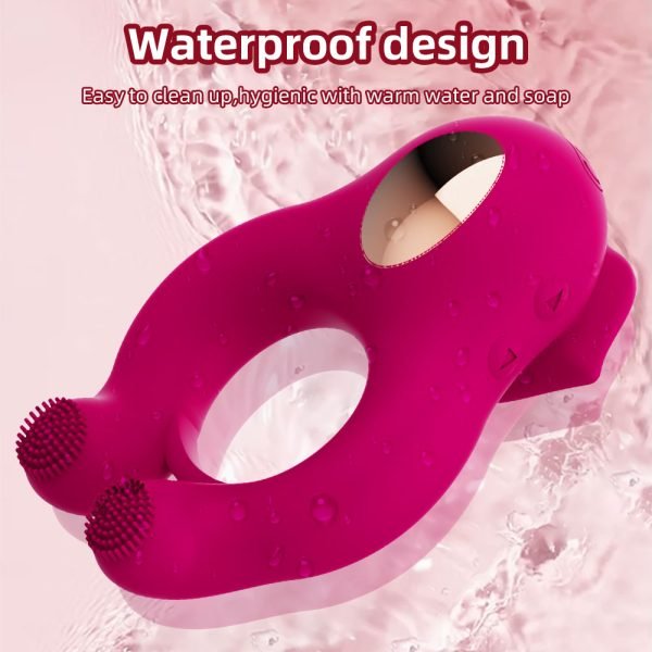 Mund-Saugender Klitorisstimulator Penisring – Silikon Multi-Stimulation Sexspielzeug für Frauen & Männer – Bild 6