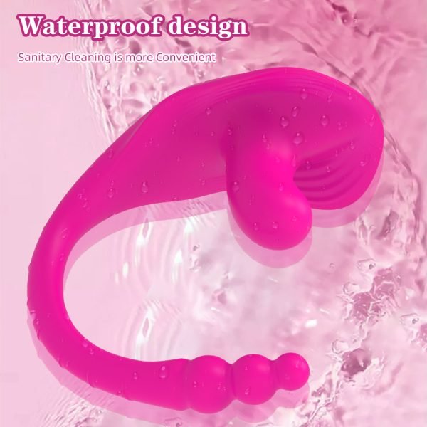 Doppelte Stimulation Vagina-Anal Plug Vibrator – Silikon Stoß-Vibrator für Frauenmasturbation – Bild 6