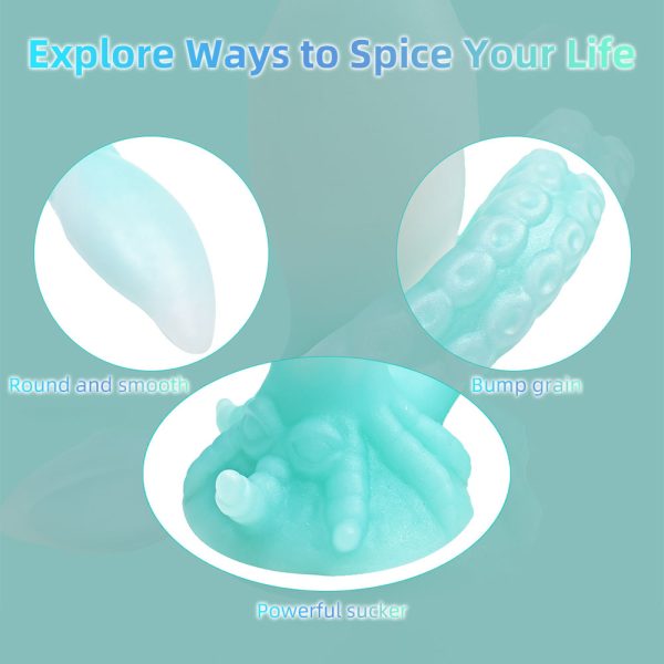 Leuchtender Tentakel Fantasy Analplug – Duale Stimulation für Vaginale Masturbation & Weibliche Lustspielzeuge – Bild 7