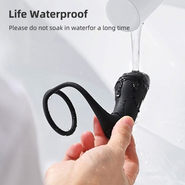 Cockring & Analplug Vibratoren Prostata Massage – Schwarze Silikon-Sextoys für Männer – Bild 10