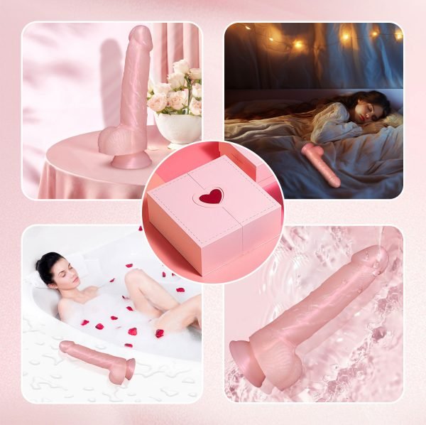 Strap-On Realistischer Dildo Fingern – Pinkes Silikon Vaginal-Masturbationsspielzeug für Frauen – Bild 5