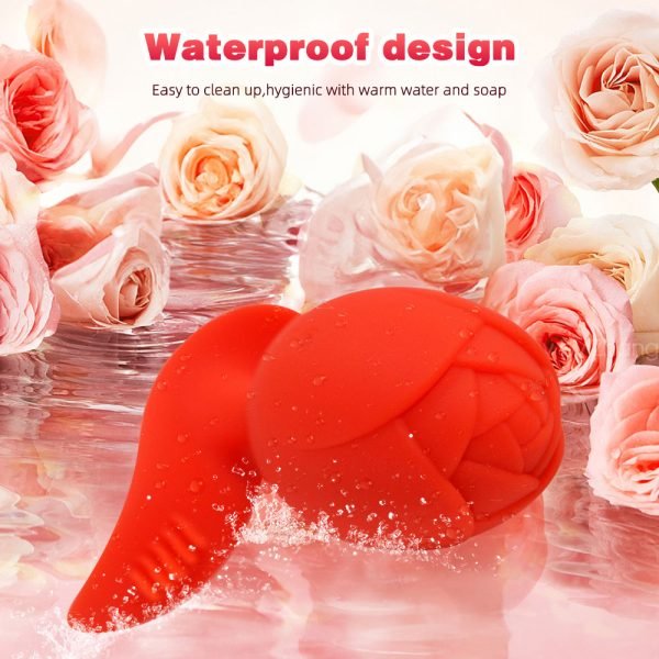 App-gesteuertes Vibrations-Analdildo Rose Toy – Rotes wasserdichtes Silikon Sexspielzeug für Frauen – Bild 9