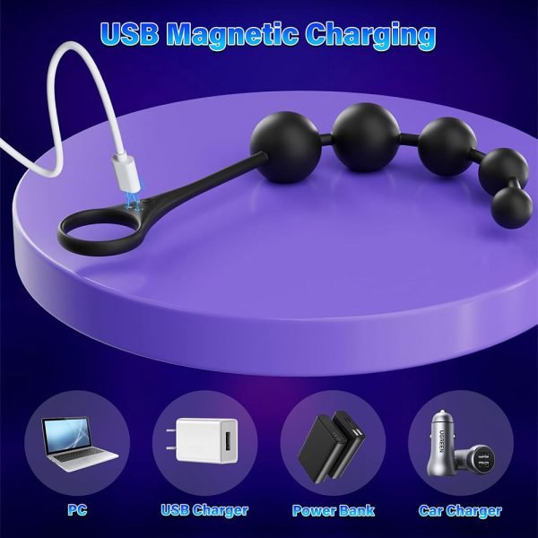 Analplug mit Perlen – App-gesteuerter Vibrator Sexspielzeug für Männer & Frauen – Bild 7