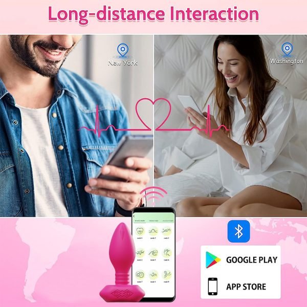 App-gesteuerter Bullet Vibrator mit Saugfunktion – Wasserdichtes Silikon Anal Sex Spielzeug für Frauen – Bild 7