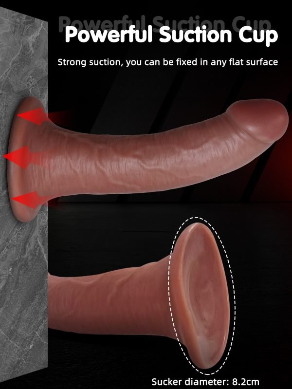 Realistische Saugnapf Dildos – Ebenholz Silikon Strapless Strap-on Anal Sexspielzeug – Bild 8