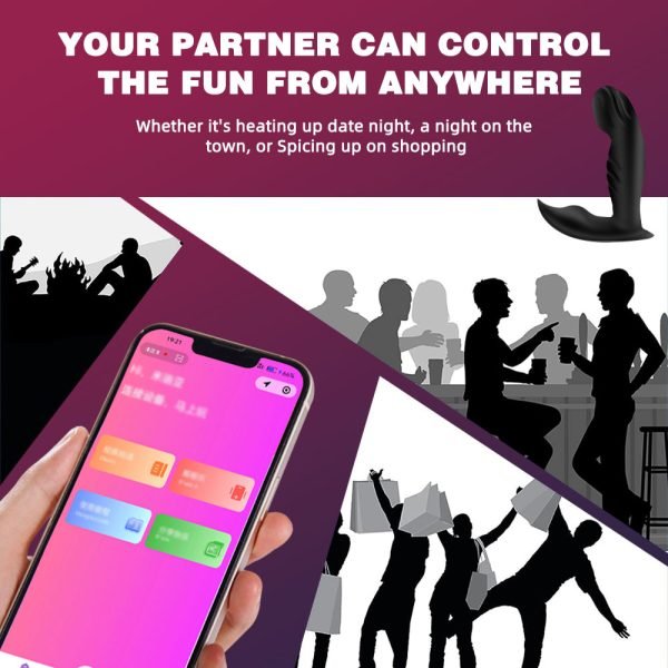 Thrusting Analplug – Schwarzer Silikon-Dual-Vibrationsplug mit Klitorisstimulation für Frauen – Bild 8