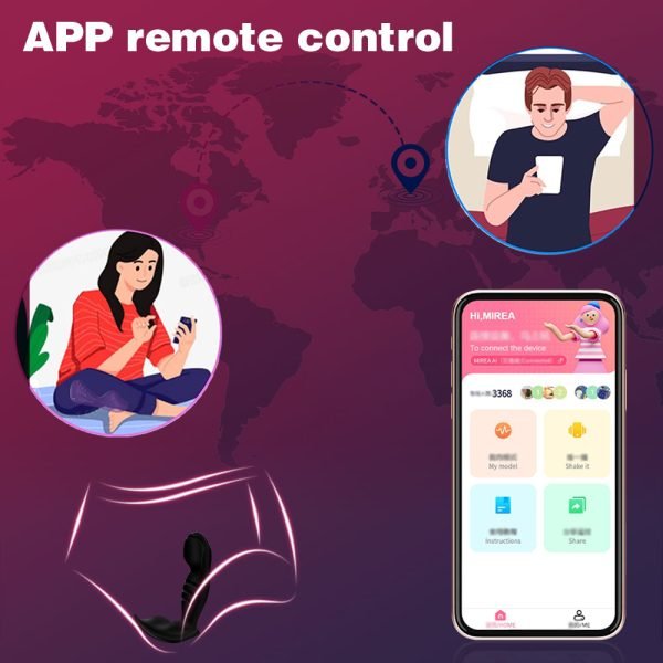 Thrusting Analplug – Schwarzer Silikon-Dual-Vibrationsplug mit Klitorisstimulation für Frauen – Bild 9