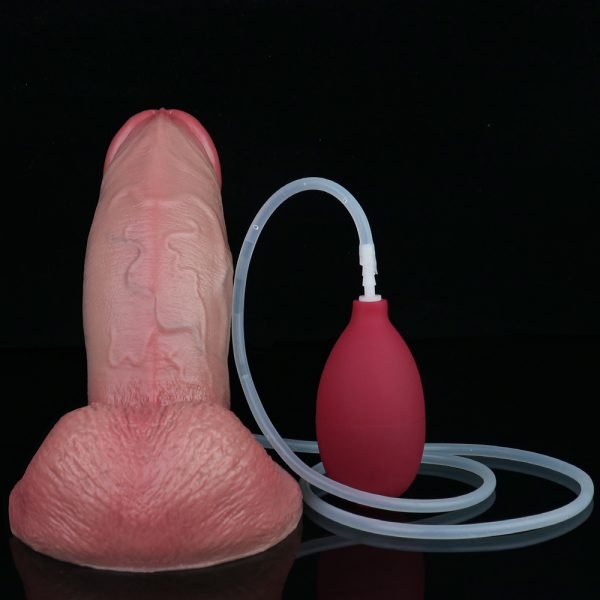 Riesiger realistischer spritzender Analdildo – Strap-on Silikon Masturbations-Sexspielzeug für Frauen – Bild 5