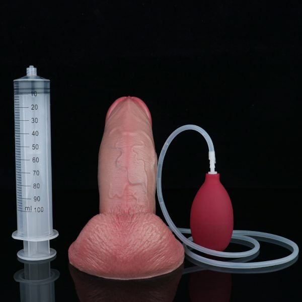 Riesiger realistischer spritzender Analdildo – Strap-on Silikon Masturbations-Sexspielzeug für Frauen – Bild 6