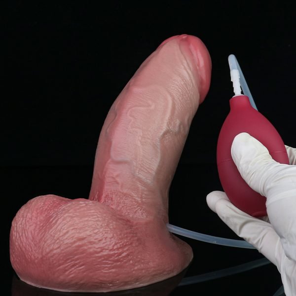 Riesiger realistischer spritzender Analdildo – Strap-on Silikon Masturbations-Sexspielzeug für Frauen – Bild 7