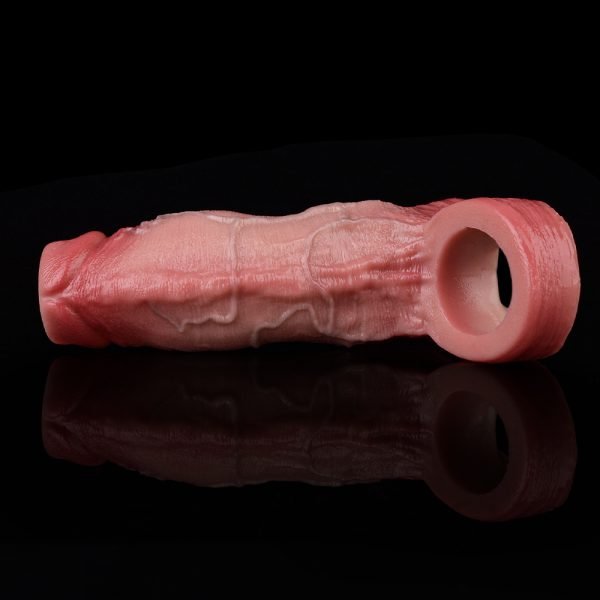 Halboffener realistischer Blutpenis – Wiederverwendbarer Penis Extender für Männer – Bild 2