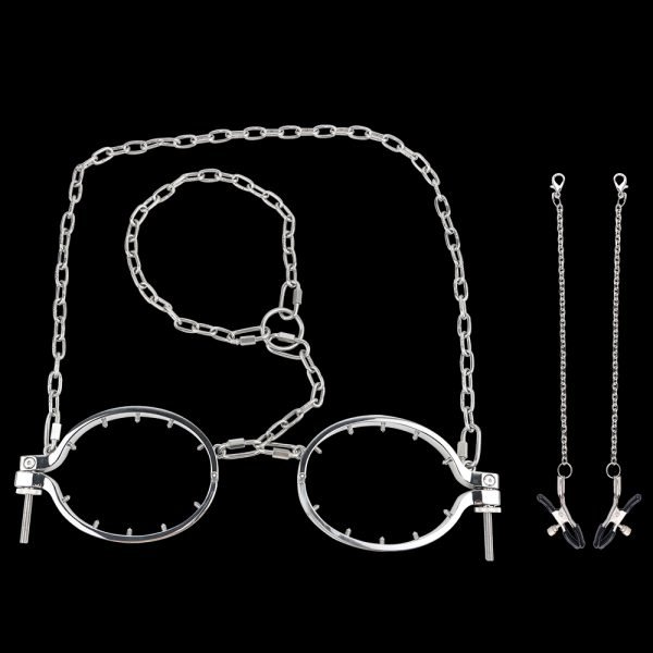 Edelstahl-Doppelring Nipple Clamps Kit – Der Einstieg in eine BDSM-Welt für Frauen – Bild 4