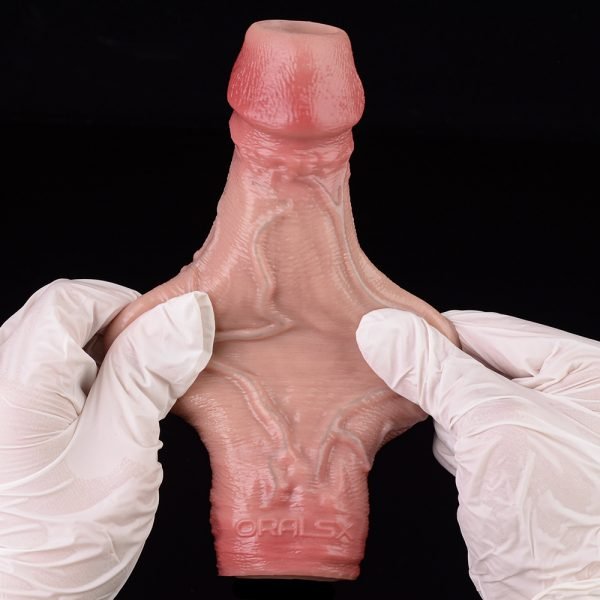Langer Silikon-Blutpenis – Extrem männlicher Cock Extender Sexspielzeug – Bild 5