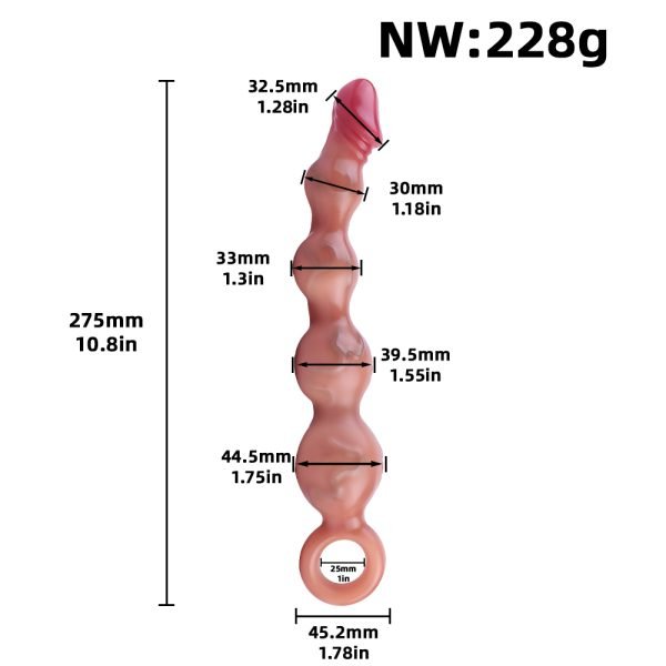 „Fantasy“ Vibrations-Analplug mit Dildo & Anal Beads – Progressives Füllen und dreifache Stimulation für Frauen – Bild 3