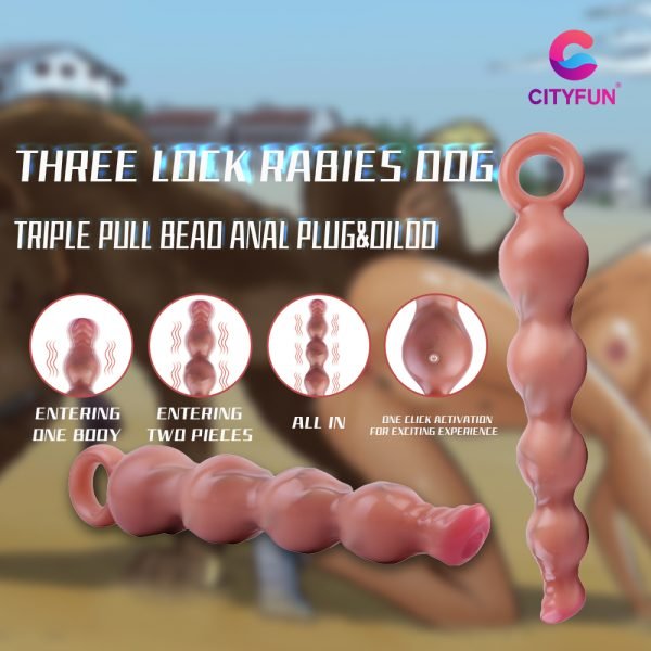 Vibrierender Analplug mit Anal Beads – Silikon-Fantasie-Dildo für Sie & Ihn – Bild 2