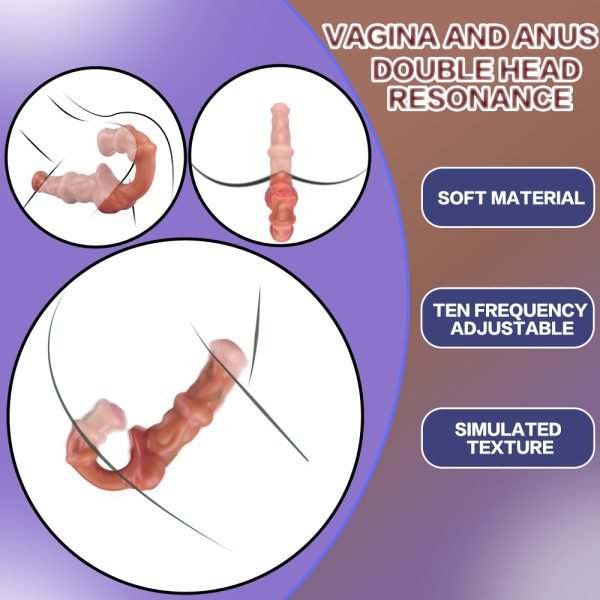Tragbarer Vibrations-Doppeldildo – Das resonante Lustinstrument für lesbische Paare – Bild 2