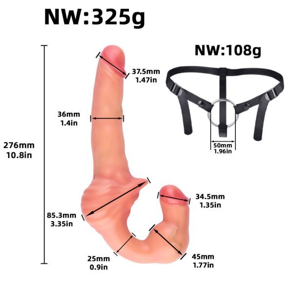 Exklusiver tragbarer Silikon-Doppeldildo für lesbische Paare – Ein Werkzeug für körperliche Resonanz und doppelte Ekstase – Bild 3