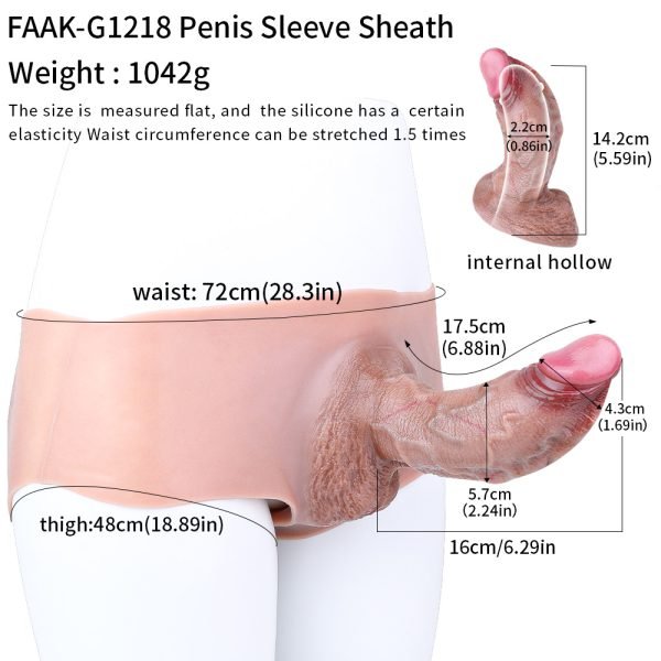 Kraftvolle Penishülle aus Silikon – geeignet für Männer mit einem 5,5-Zoll-Penis – Bild 8