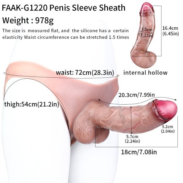 Realitätsnahe Fantasie-Mikropenis-Sheath-Hose – Vollständig umhüllendes Cock-Extender-Design – Bild 8