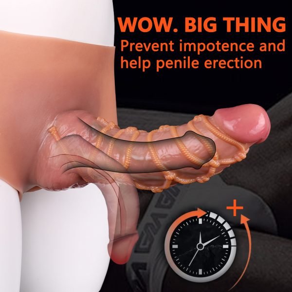 Tragbare Silikon-Penishülle mit Hosengurt – Realistischer Verlängerungs