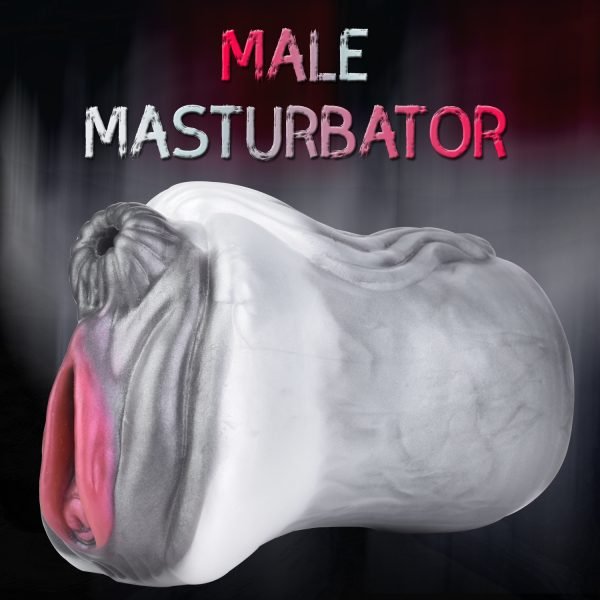 Fantasy Zebra Taschenmuschi – Vibrations-Masturbator mit Doppelkanal für Männer – Bild 6