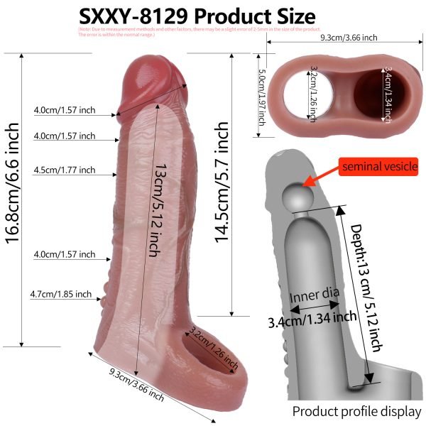 Kontakt-Silikon Penis Sleeve 6 Inch – Realistischer Penissimulator für Männer – Bild 8