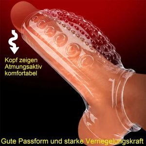 Transparente Silikon-Penishülle 4,5 Zoll – Doppelte Aufrüstung für verlängerte und verstärkte Erektionen