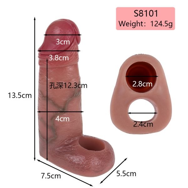 Abgerundeter Realistik-beschnittener penis – ideal für 5-Zoll-Penisverlängerung – Bild 10