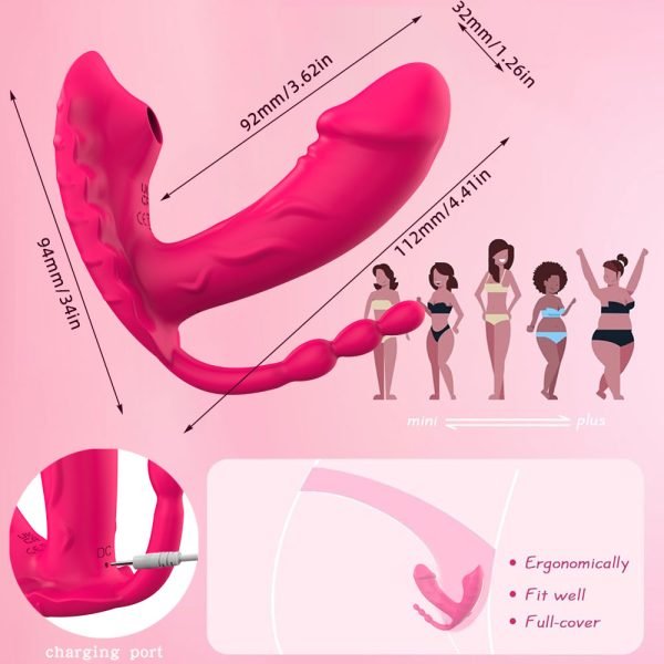 Einführbarer Vibrationsdildo mit Anal Beads – Ankerförmiges Sexspielzeug für maximale Stimulation