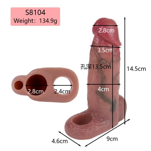 Fantasie 6-Inch Penishülle mit 3D-Fleischkugel – mikropenis Extender für Männer – Bild 11