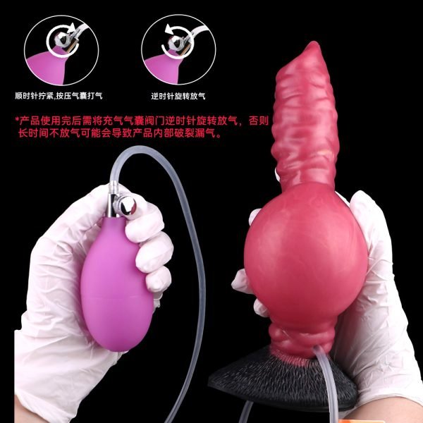 Aufblasbarer Fantasy-Dildo – Hundeknoten mit ejakulierender Verankerung – Bild 11