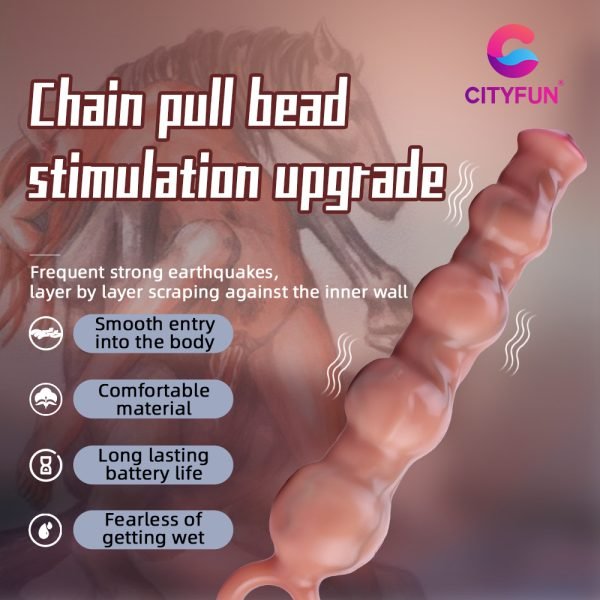 Anal Beads Fantasy Dildo Plug – Vibrator aus Silikon für vaginale Selbststimulation bei Frauen – Bild 11